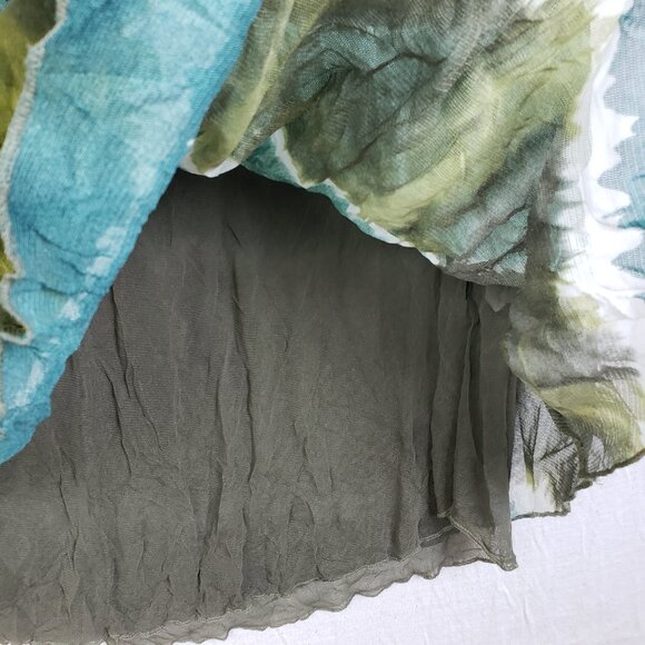 MADO Et Les Autres Mesh Dress Tie Dye Colorblock Abstract Print Art-o-Wear sz M - Picture 9 of 11